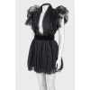 Tutu dress with velvet belt