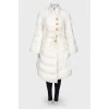 Down jacket with golden buttons