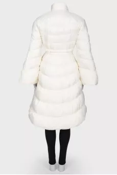 Down jacket with golden buttons