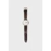 Watch with leather strap
