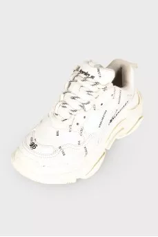 Brand print sneakers